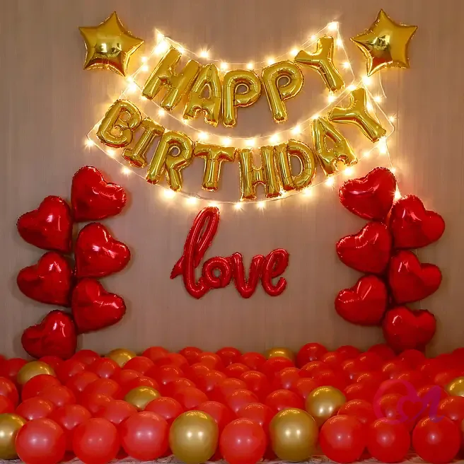 Golden Themed Birthday Magical Balloon Décor