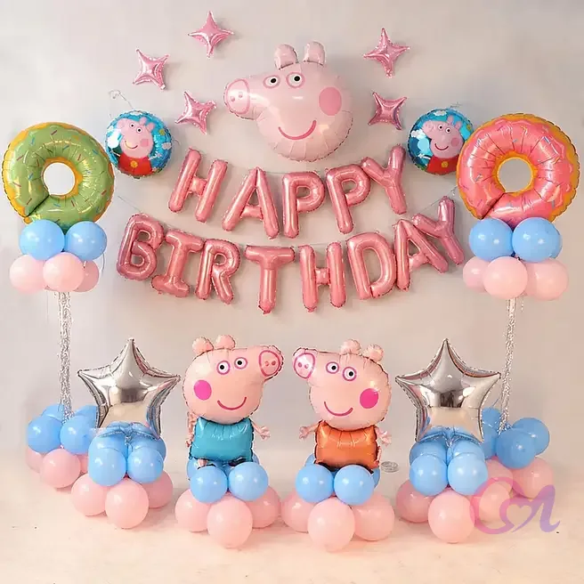 Peppa Pig Theme Birthday Decoration