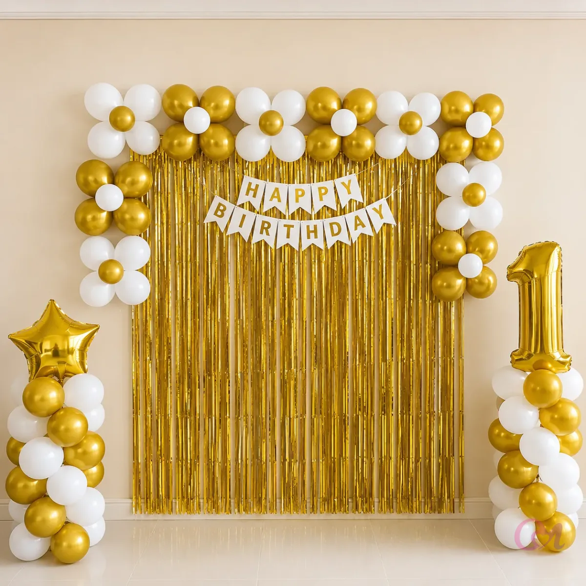 Golden White 1st Birthday