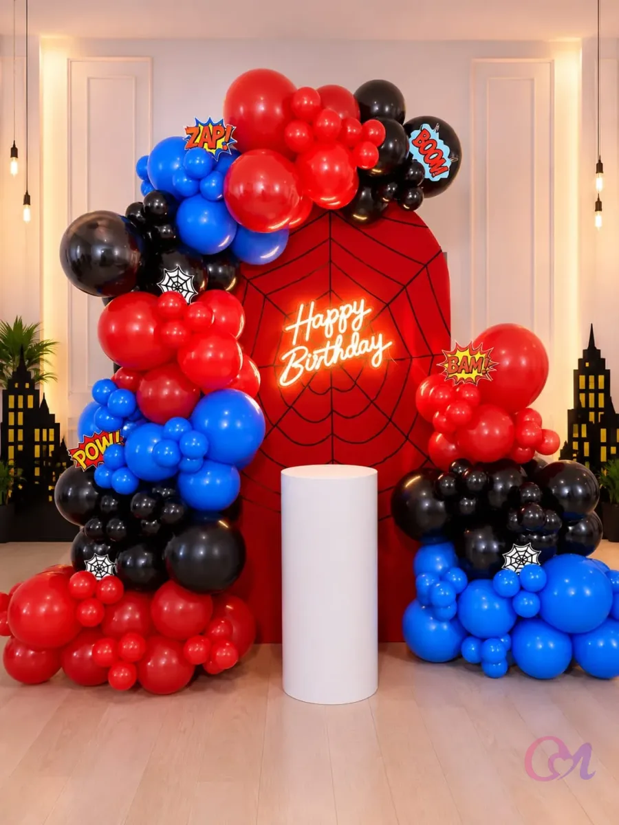 Spider Hero Birthday Balloon Decor