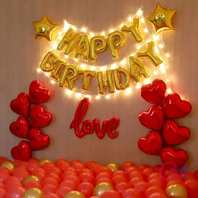 Golden Themed Birthday Magical Balloon Décor image 3