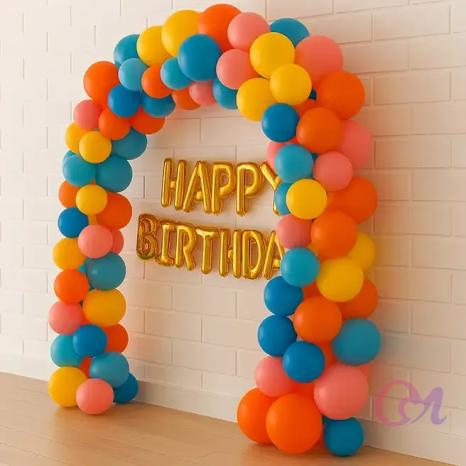 Pastel Chrome Birthday Balloon Arch image 4