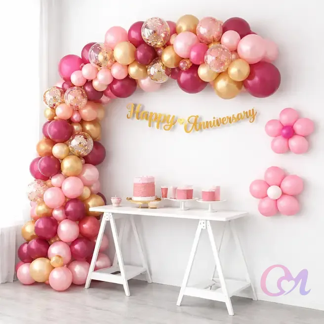 Rose Elegance Anniversary Balloon Setup image 2