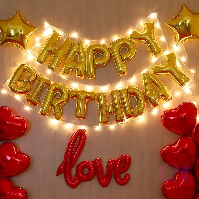 Golden Themed Birthday Magical Balloon Décor image 4