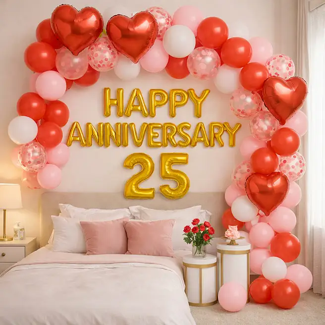 Happy Anniversary Numeric Balloon Decor image 2
