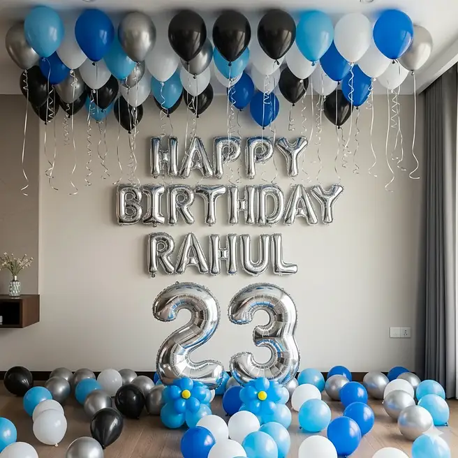 Midnight Glam Birthday Balloon Decor image 3