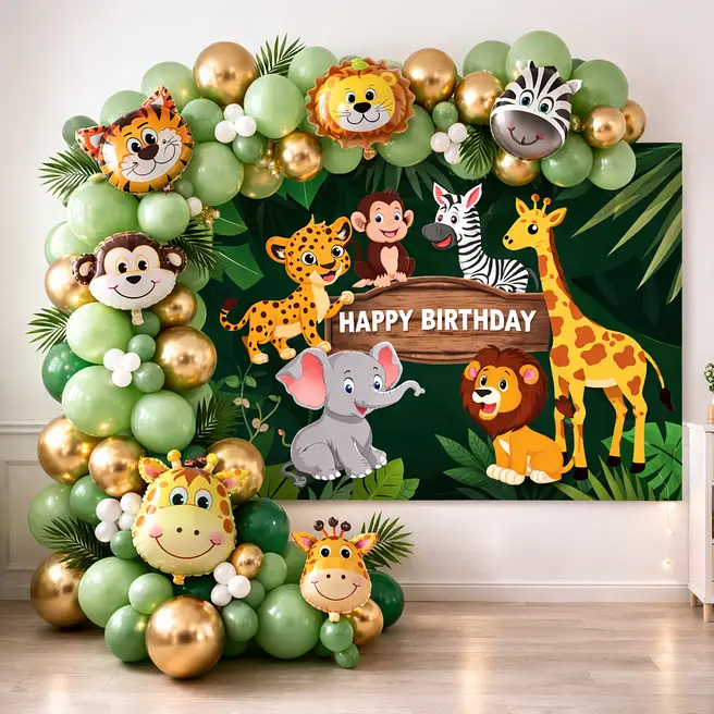 Wild Safari Kids Birthday Decoration image 2