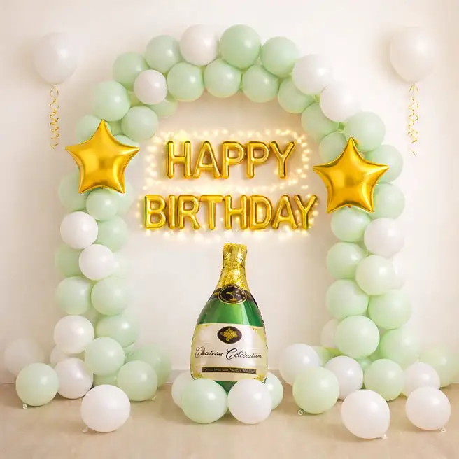 Champagne Theme Birthday Balloon Decor image 2
