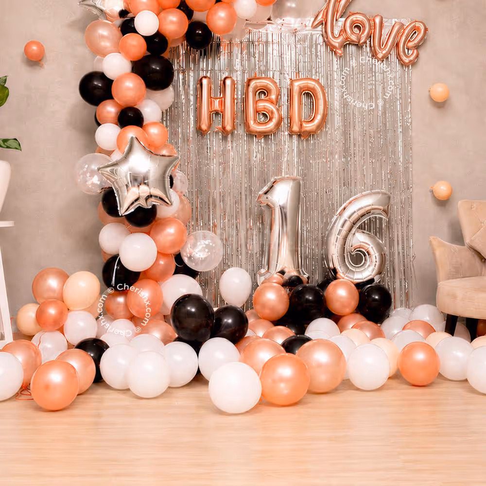 Romantic Rose Gold Birthday Decore image 2