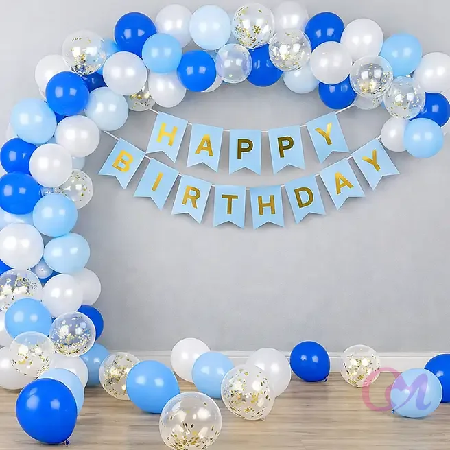 Starry Night Birthday Balloon Arch